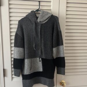 Zara Gray and Black Hoodie Sweater